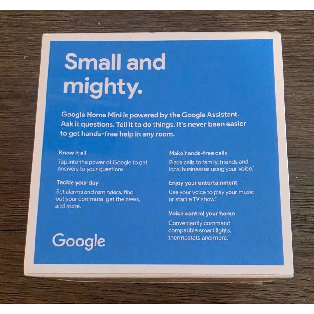 Google Home Mini Smart Speaker Chalk White GA00210-US New Sealed